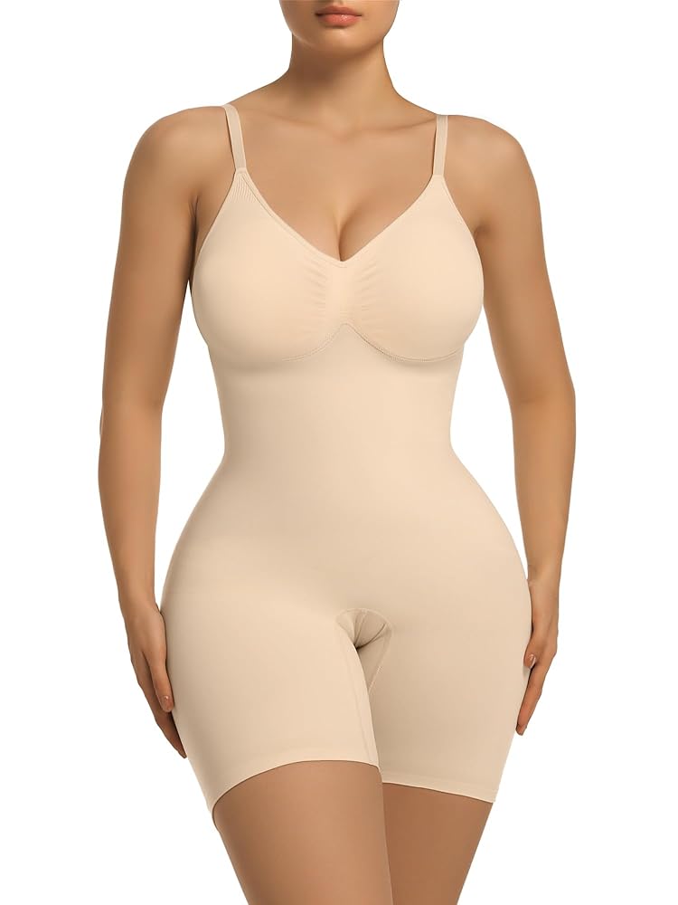 SHAPERX Women's Shapewear Tummy Control Bodysuit with